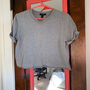 Forever21 Grey Crop Top